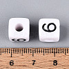 Opaque Acrylic European Large Hole Beads SACR-N020-01B-07-4