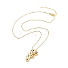 Brass Micro Pave Cubic Zirconia Letter Pendant Necklaces LS-KK-Z069-01G-F-2