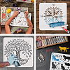 PET Hollow Out Drawing Painting Stencils DIY-WH0391-0362-4