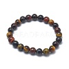 Natural Tiger Eye Bead Stretch Bracelets X-BJEW-K212-B-005-2