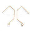 Brass Earring Hooks KK-N231-45-NF-2