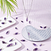 DICOSMETIC 40Pcs 2 Styles Rough Natural Amethyst Pendants FIND-DC0001-82-6