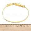 Marine Organism Brass Cuff Bangles for Women BJEW-D368-03N-G-5