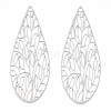 Rack Plating Brass Filigree Pendants KKC-T001-68P-2