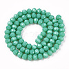 Opaque Solid Color Glass Beads Strands EGLA-A034-P8mm-D31-2