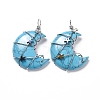 Synthetic Turquoise Pendants G-B023-01P-06-2