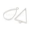 10Pcs Alloy Open Back Bezel Pendants PALLOY-YWC0002-02S-2