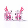 Imitation Drink Resin Pendants CRES-S359-32H-4
