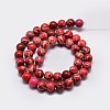 Natural Imperial Jasper Beads Strands G-I122-8mm-04-3