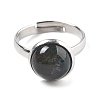 Half Round Natural Indian Agate Finger Rings RJEW-M062-01P-38-2