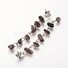 Chip Gemstone Dangle Stud Earrings EJEW-JE02255-3