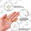 Cheriswelry 48Pcs 8 Style Alloy Open Back Bezel Pendants FIND-CW0001-13-4