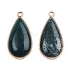 Natural Moss Agate Pendants X-G-S344-51B-2