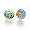 Glass European Beads GPDL-F017-01GP-2