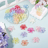 50Pcs 2 Styles Acrylic Bead Caps OACR-TA0004-84-5