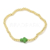 Brass Bead Stretch Bracelets for Women QZ0147-6-1