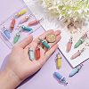 CHGCRAFT 16Pcs 8 Colors Synthetic Luminous Stone Pendants FIND-CA0005-30-3