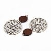 Bohemian Retro Hollow Flat Round Leather Pendants FIND-N007-02A-01-2