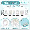 50Pcs 5 Styles UV Plating Rainbow Iridescent Acrylic Beads OACR-TA0004-67G-5