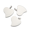 201 Stainless Steel Heart Stamping Blank Tag Pendants X-STAS-S030-13-2