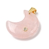 Natural Rose Quartz Pendants G-A297-02G-05-2
