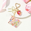 Alloy & Resin Pendant Decorations HJEW-YW00401-03-2