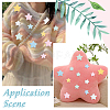 50Pcs 10 Colors Single Face Wool Fibre Cabochons FIND-SC0020-32-6