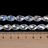 Transparent Electroplate Glass Beads Strands EGLA-N013-T8mm-B01-4