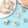 Electroplated Spiral Shell Pendants BSHE-YW0001-07G-1