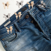 HOBBIESAY 6Pcs 3 Colors Butterfly Alloy Adjustable Jean Button Pins FIND-HY0003-17-4
