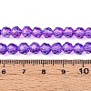 Baking Paint Transparent Glass Beads Strands X-DGLA-A035-T6mm-A11-2