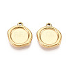304 Stainless Steel Pendant Cabochon Settings STAS-T067-70A-G-1