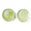 Transparent Spray Painted Glass Beads GLAA-N035-036-C03-3