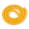 Opaque Spray Painted Glass Beads GLAA-ZX008-6mm-18K-2