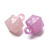 Opaque Luminous Glitter Powder Acrylic Pendants OACR-G052-12B-4
