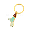 Alloy Enamel Cactus Pendant Keychains FIND-PW0017-01C-1