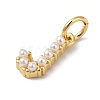 Rack Plating Brass with ABS Plastic Imitation Pearl Charms KK-B092-30J-G-2