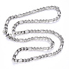Non-Tarnish 304 Stainless Steel Figaro Chain Necklaces NJEW-S420-003A-P-4