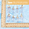 8Pcs Natural Quartz Crystal Double Terminal Pointed Pendants G-BC0001-53G-2