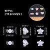 60Pcs 6 Style Transparent Acrylic Beads TACR-AR0001-04-6