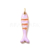 Brass with Enamel Pendants KK-CBA2F11-03G-04-1