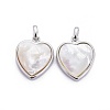 Natural White Shell Mother of Pearl Shell Pendants BSHE-F011-04A-P-1