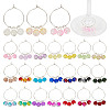 48Pcs 24 Colors Brass Wine Glass Charms AJEW-GO00002-1