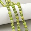 Dyed Natural Dolomite Beads Strands G-D337-8mm-D04-1