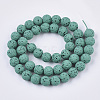 Spray Painted Natural Lava Rock Beads Strands X-G-N0324-C-03-2