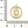 Brass Micro Pave Cubic Zirconia Pendants KK-G519-05G-01-3