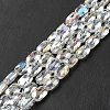 Transparent Electroplate Glass Beads Strands EGLA-F150-AB01-1