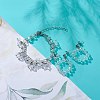 Glass Brided Beaded Dangle Stud Earrings & Multi-strand Bracelet SJEW-JS01257-2