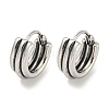 316 Surgical Stainless Steel Hoop Earrings EJEW-D096-18J-AS-1
