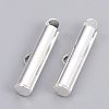 Brass Slide On End Clasp Tubes KK-Q747-11F-S-1